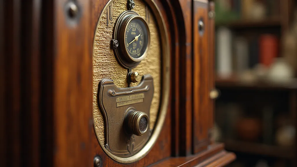 Antique radio cabinet detail