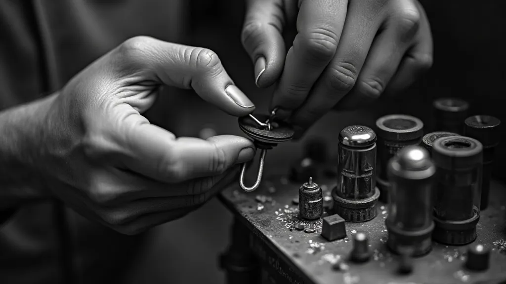Hands soldering a vacuum tube