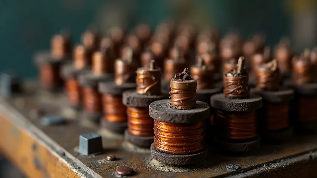 Vintage radio transformer detail