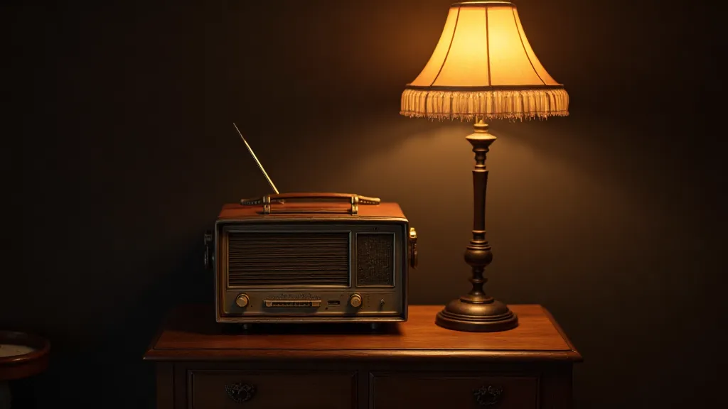 Vintage radio in a nostalgic room