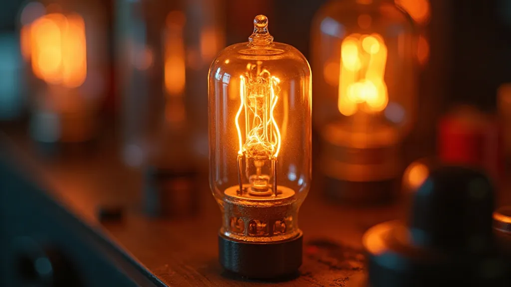 Vintage vacuum tube close-up